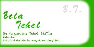 bela tehel business card